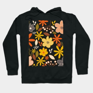 Retro Floral Print Hoodie